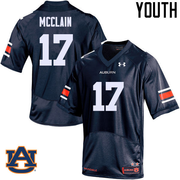 Youth Auburn Tigers #17 Marquis McClain College Football Jerseys Sale-Navy